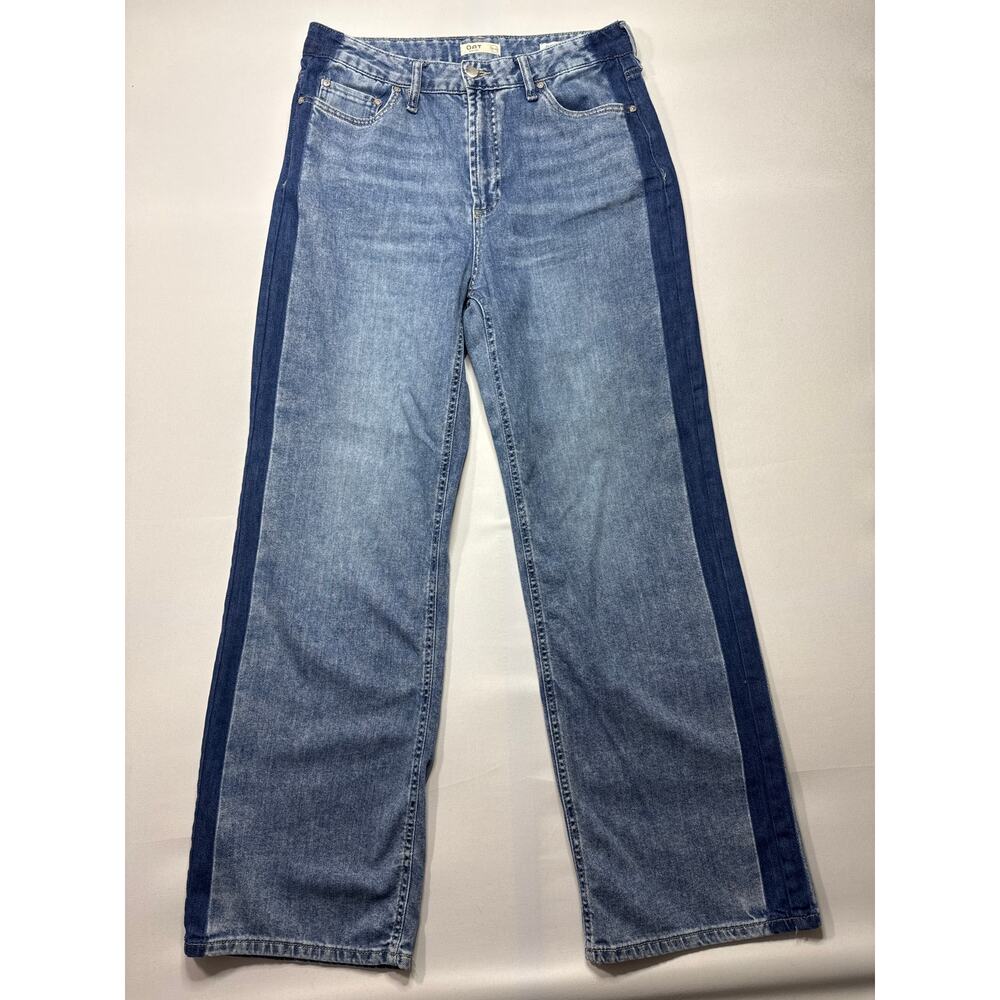 OAT New York Women's Mixed Wash Wide Leg Blue Jeans - Size 10/30 (32x30)
